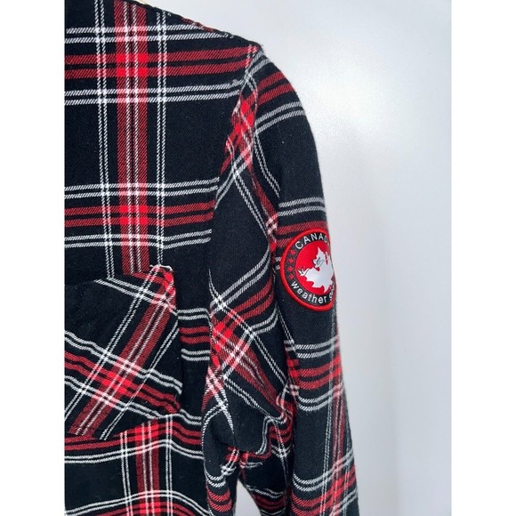 Women's Canada Weather Gear Two Pocket Plaid Button Up Shirt Size L - Picture 5 of 7